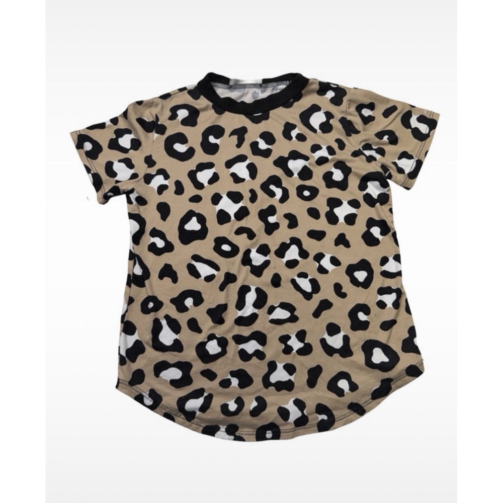 Carole Christian Boutique Girls Leopard Print Top (Approx. Size 7/8)